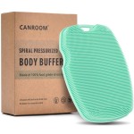 Canroom Silicone Body Scrubber - Anti Zinc Infused-Highly Elastic Bristles Exfoliating Body Scrubber for Shower Body,Cellulite Reduction,Blood Circulation - Green