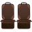 Sinvitron Car Seat Protector for Child Car Seat - Waterproof Non-Slip Leather Mat with 2 Mesh Pockets, Universal Seat Cover for Baby, Pets & Vehicles(2-Pack, Brown)