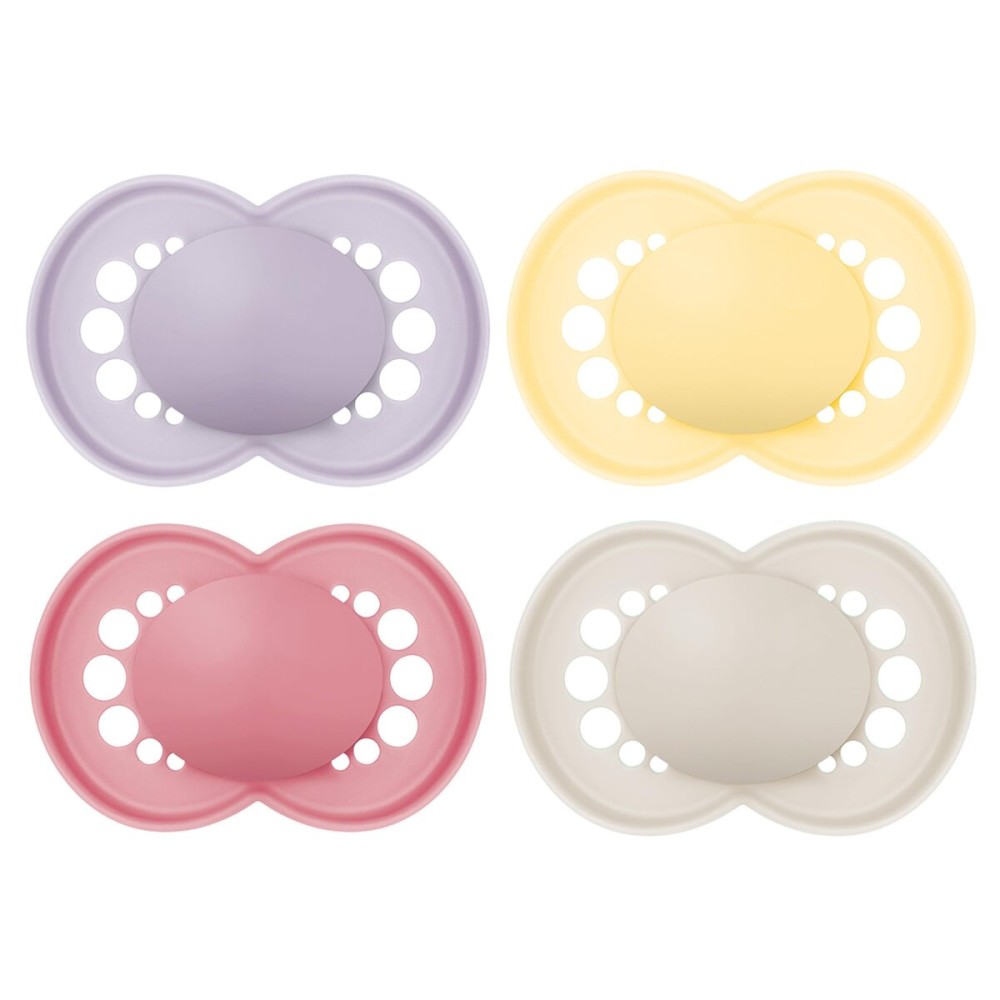 MAM Original Matte Baby Pacifiers, Binky for 16+ Months, BPA-Free Silicone Nipple, Easy to Clean, Best for Breastfed Babies, Developed with Medical Experts, 4 Count Binkies