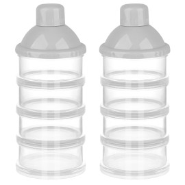 Accmor Formula Dispenser On The Go, 4 Compartments Stackable Formula Container for Travel, Baby Milk Powder Kids Snack Container, BPA Free