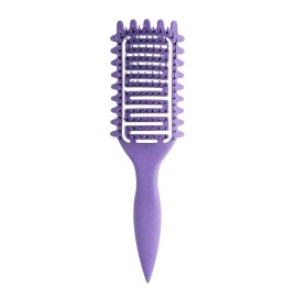 Curl Defining Brush,2024 Curly Hair Brush,Vented Hair Brush for Detangling, Shaping and Defining Curls For Women and Men Less Pulling (Purple)