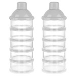 Accmor Formula Dispenser On The Go, 5 Compartments Stackable Formula Container for Travel, Baby Milk Powder Kids Snack Container, BPA Free