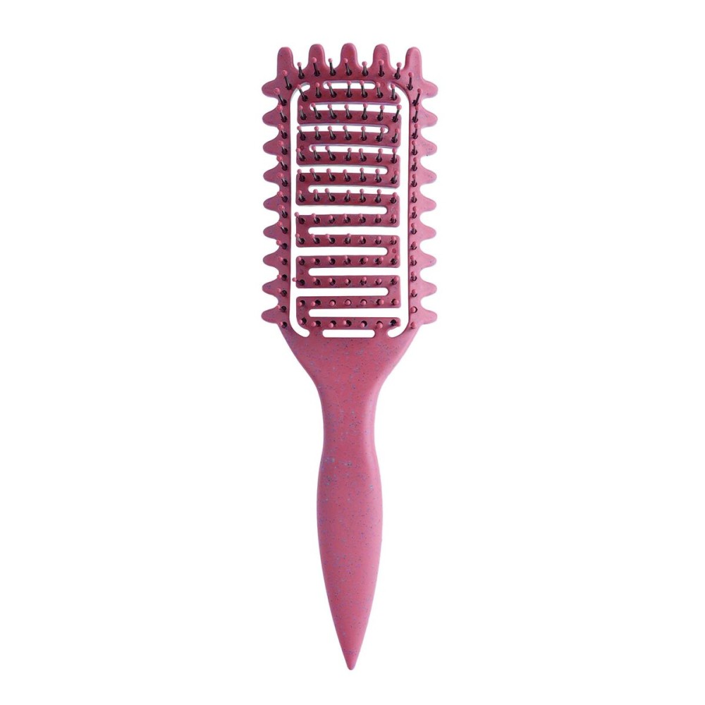 Curl Defining Brush,2024 Curly Hair Brush,Vented Hair Brush for Detangling, Shaping and Defining Curls For Women and Men Less Pulling (Rose Red)