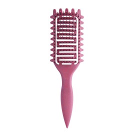 Curl Defining Brush,2024 Curly Hair Brush,Vented Hair Brush for Detangling, Shaping and Defining Curls For Women and Men Less Pulling (Rose Red)
