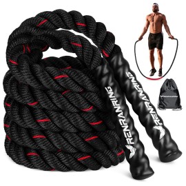 Jump Rope, 4LB Weighted Jump Rope for Fitness, 9.8ft Heavy Jumping Ropes for Exercise, Adult Workout Rope for Men & Women Improve Strength, Skipping Rope for Gym Training, Home Workout