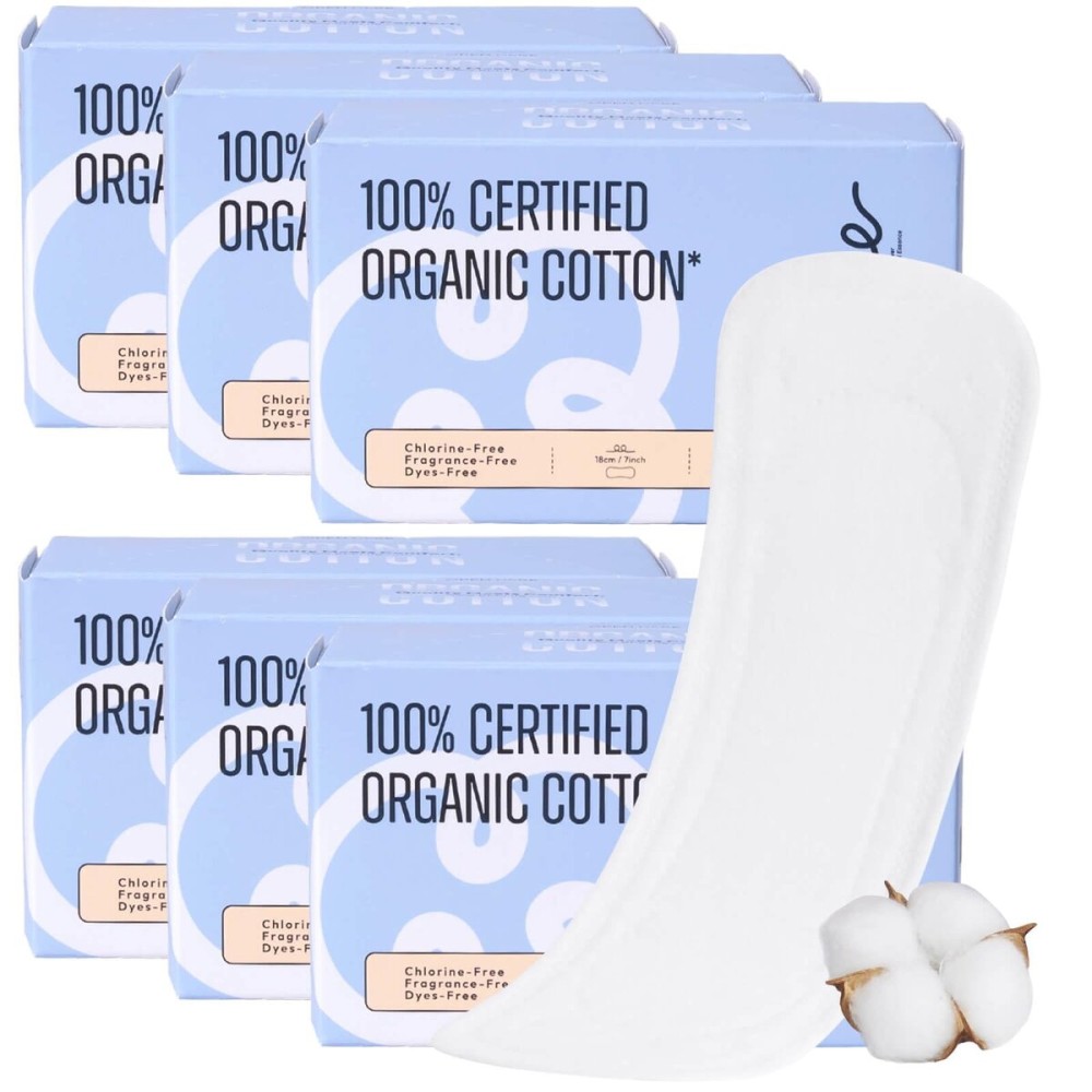 Rpe Life 100% Organic Long Panty Liners for Women long-192ct, Ultra Thin Cotton Cover, Long Pantiliners, Light Absorbency, Unscented Barely There Pantie Liners (Long Liner, Size 2, 192ct)