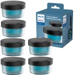 Philips Norelco Quick Clean Pod Cartridge, Lubricates Shaver & Eliminates Cut Hair, 6x 5.4 fl oz Cartridges (Up to 1.5yr Supply), BD9011AZ