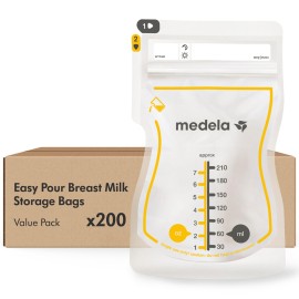 Medela Easy Pour Breastmilk Storage Bags 200 Count..