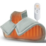 Heating Pad for Neck and Shoulder, Birthday Gifts for Men Women Dad Mom, Electric Weighted Heat Pad for Back Pain Relief, Christmas Gifts, Grey