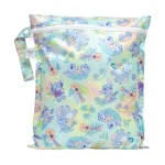 Bumkins Disney Waterproof Wet Bag for Baby, Travel, Swim Suit, Cloth Diapers, Pump Parts, Pool, Beach, Gym Clothes, Toiletry, Hook to Stroller, Daycare, Zipper Reusable Wetdry Packing Pouch, Stitch