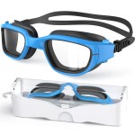 Zeligerstar Kids Swim Goggles,Swimming Goggles for Kids 6-14, Anti-Fog UV Protection Pool Glasses for Boys Girls (Black/Blue+Clear Lens)
