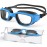 Zeligerstar Kids Swim Goggles,Swimming Goggles for Kids 6-14, Anti-Fog UV Protection Pool Glasses for Boys Girls (Black/Blue+Clear Lens)