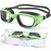 Zeligerstar Kids Swim Goggles,Swimming Goggles for Kids 6-14, Anti-Fog UV Protection Pool Glasses for Boys Girls (Green/Black+Clear Lens)