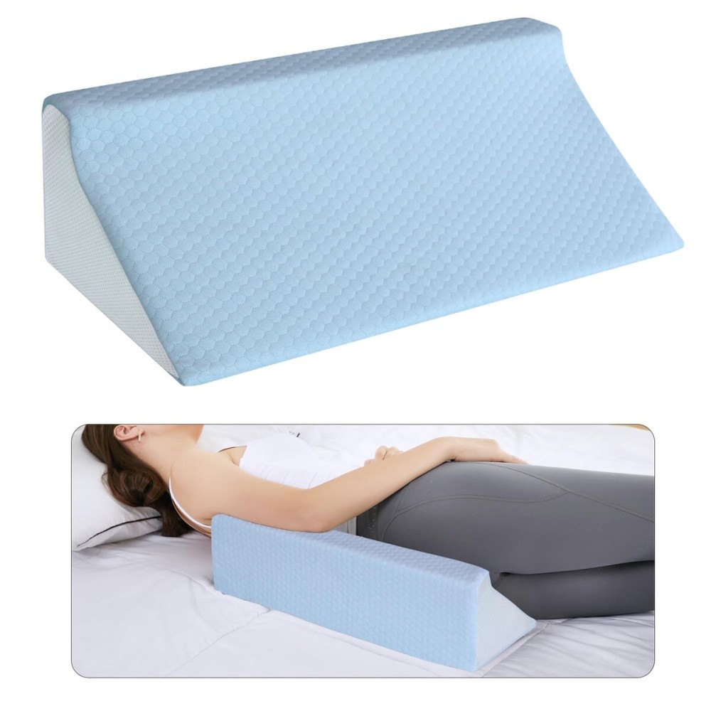 Touchutopia Wedge Pillow for Side Sleeping, Memory Foam Back Pillow Positioners for Side Sleeper, Preventing Bedsores, After Surgery, Pregnancy Support, Ankle Support, Bed Wedge Pillow