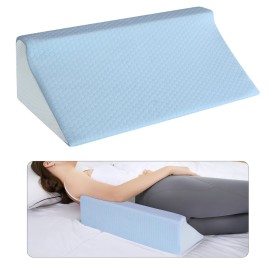 Touchutopia Wedge Pillow for Side Sleeping, Memory Foam Back Pillow Positioners for Side Sleeper, Preventing Bedsores, After Surgery, Pregnancy Support, Ankle Support, Bed Wedge Pillow