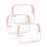 BAGSMART Clear Toiletry Bag, 3 Pack TSA Approved Travel Toiletry bag Carry on Travel Accessories Bag Airport Airline Quart Size Bags Water Repellent Makeup Cosmetic Bag for Women (Nude Pink-3pcs)