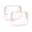 BAGSMART Clear Toiletry Bag, 2 Pack TSA Approved Travel Toiletry Bag Carry on Travel Accessories Bag Airport Airline Quart Size Bags Water Repellent Makeup Cosmetic Bag for Women (Nude Pink-2pcs)