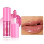Beauty Glazed Big Brush Head Lip Oil, Ultra-Hydrating & Nourishing, Smooth Glossy Finish Lip Glow Oil, Shiny and Vegan Tinted Lip Gloss, Non-Sticky Formula (1, 02 Shiny)