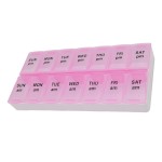 7 Day Weekly Pill AM PM Organizer, ShysTech Large Pill Case Pill Box for Pills/Vitamin/Supplements/Medication (Pink, Regular)