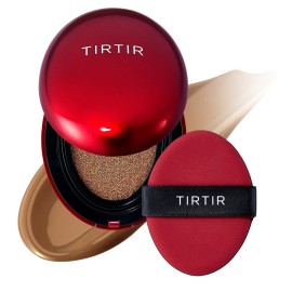 [*Mini Size*] TIRTIR Mask Fit Red Cushion Foundation | Full coverage, Weightless, Skin fit, Satin Glow Finish, Korean Makeup, beauty, Tattoo cover up, Buildable (43N Deep Cocoa, 0.15 Fl Oz)