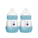 MAM Easy Start Anti-Colic Baby Bottles, Extra Slow Flow, Breastfeeding-Like Silicone Nipple Bottle, Reduces Colic, Gas, & Reflux, Easy-to-Clean, BPA-Free, Vented Baby Bottles for Newborns, 0-3 Months