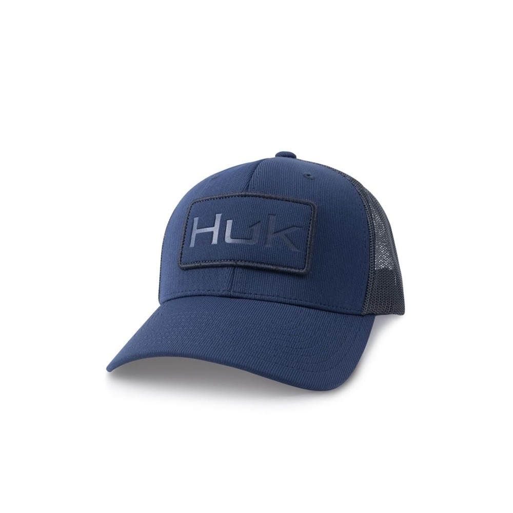 HUK Mens Trucker Hat, Anti-Glare Snapback Fishing Hat for Men, Embossed Logo - Naval Academy, One Size
