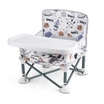 PandaEar Portable Baby Seat Travel| Compact Fold with Straps for Indoor/Outdoor Use| Great for Camping, Beach, Lawn |Toddlers, Kids, Boys, Girls (Without Placemat, White)