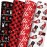 ZINTBIAL Christmas Wrapping Paper for Kids Adults - Xmas Wrapping Paper with Red/Black Plaid, Reindeer, Gnome, Ho Ho Words - 28 x 40 Inches, 6 Jumbo Sheets, Easy to Store