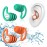 Swimming Ear Plugs Waterproof Earplugs - 2 Pairs Silicone Swim Ear Plugs for Adult Kids, Water Sports Earplugs for Showering, Bathing, Surfing - Keep Ear Water Out