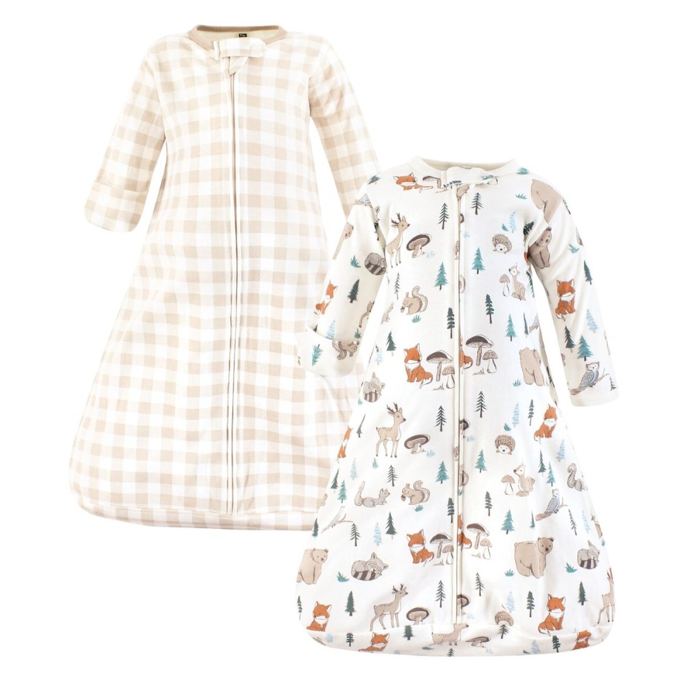 Hudson Baby Unisex Baby Cotton Long-Sleeve Wearable Sleeping Bag, Sack, Blanket, Boy Woodland Pals, 12-18 Months