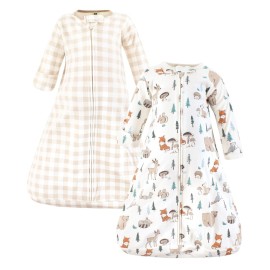 Hudson Baby Unisex Baby Cotton Long-Sleeve Wearable Sleeping Bag, Sack, Blanket, Boy Woodland Pals, 12-18 Months