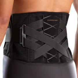 Copper Fit X-Back Brace for Lower Back Pain, Lumbar Support, Herniated Disc, Sciatica, Arthritis - Adjustable, Breathable Design - for Men and Women (2XL/3XL)