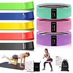 KANGFITER Non-Slip Fabric Resistance Bands for Working Out, Loop Exercise Band for Booty, Leg, Butt, Glute, Stretch Workout for Women & Men, Hip Elastic Band for Home Gym Fitness, Yoga, Pilates