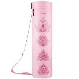 Gonex Yoga Mat Bag, Yoga Mat Carrier Full-Zip Exercise Yoga Mat Carry Bag for Women Men with a Wet Pocket and Zipper Pocket Extra Wide Adjustable Shoulder Strap