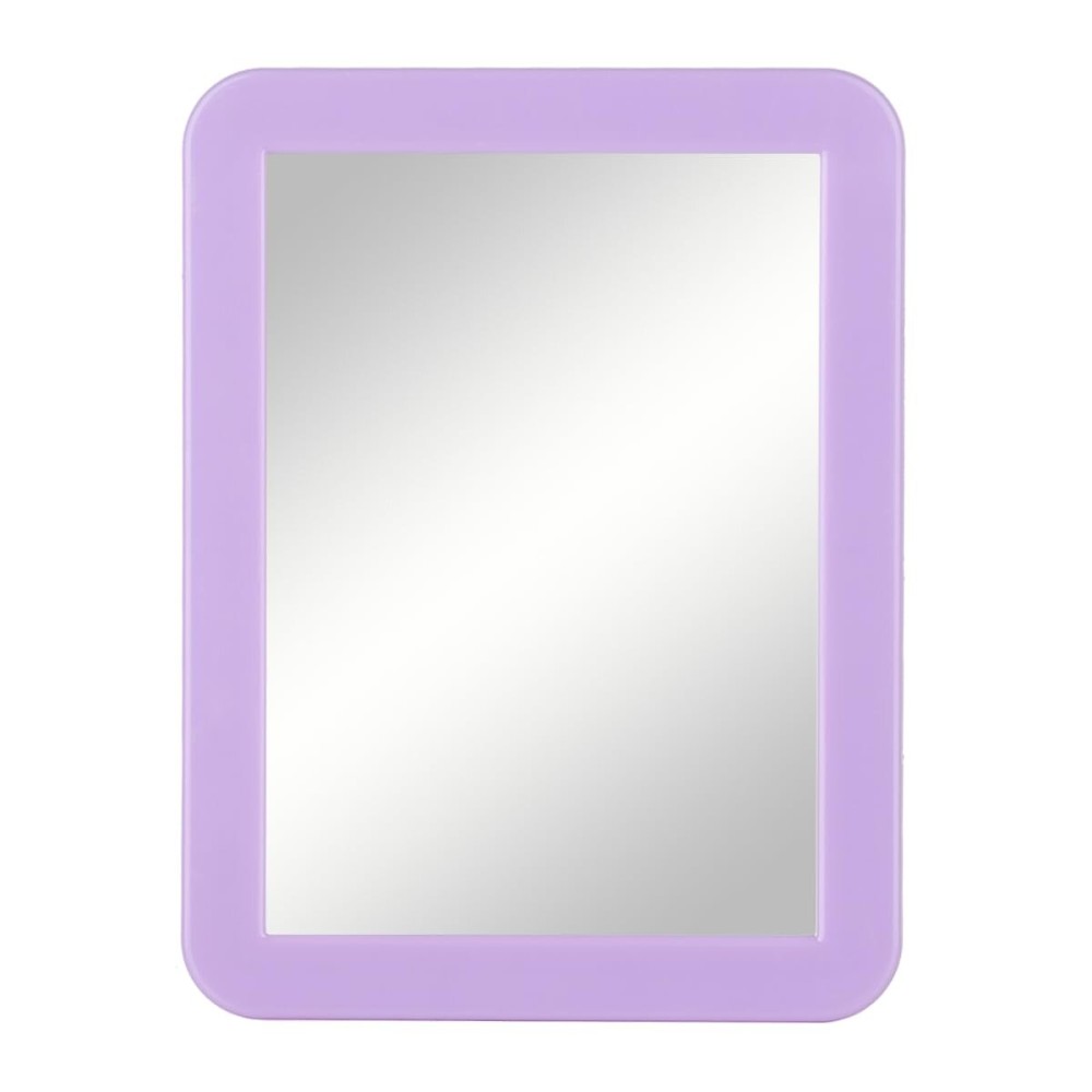 ARTLYMERS Magnetic Locker Mirror, 5x7 Real Glass Small Mirrors for Locker with Magnetic Backing, for School Locker, Bathroom, Household Refrigerator, Locker Accessory (Purple)