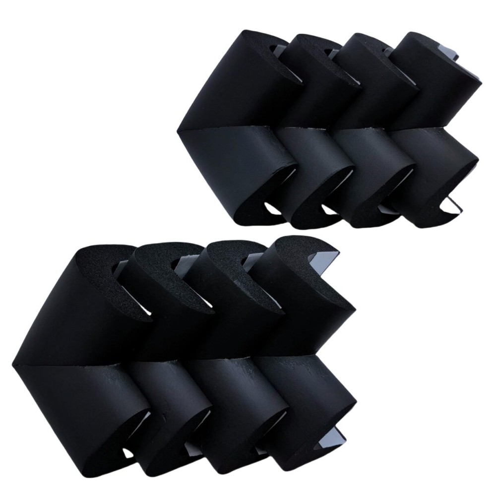M2cbridge L Shape Extra Thick Furniture Table Edge Protectors Foam Baby Safety Bumper Guard 6.5 Ft(8 Corners(Black))
