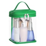 HAOGUAGUA Premium Clear Makeup Bag with Inner Pocket, Transparent Cosmetic Pouch for Travel or Everyday Use, Waterproof Beach Bag for Sunscreen Skincare (Green 1pcs)