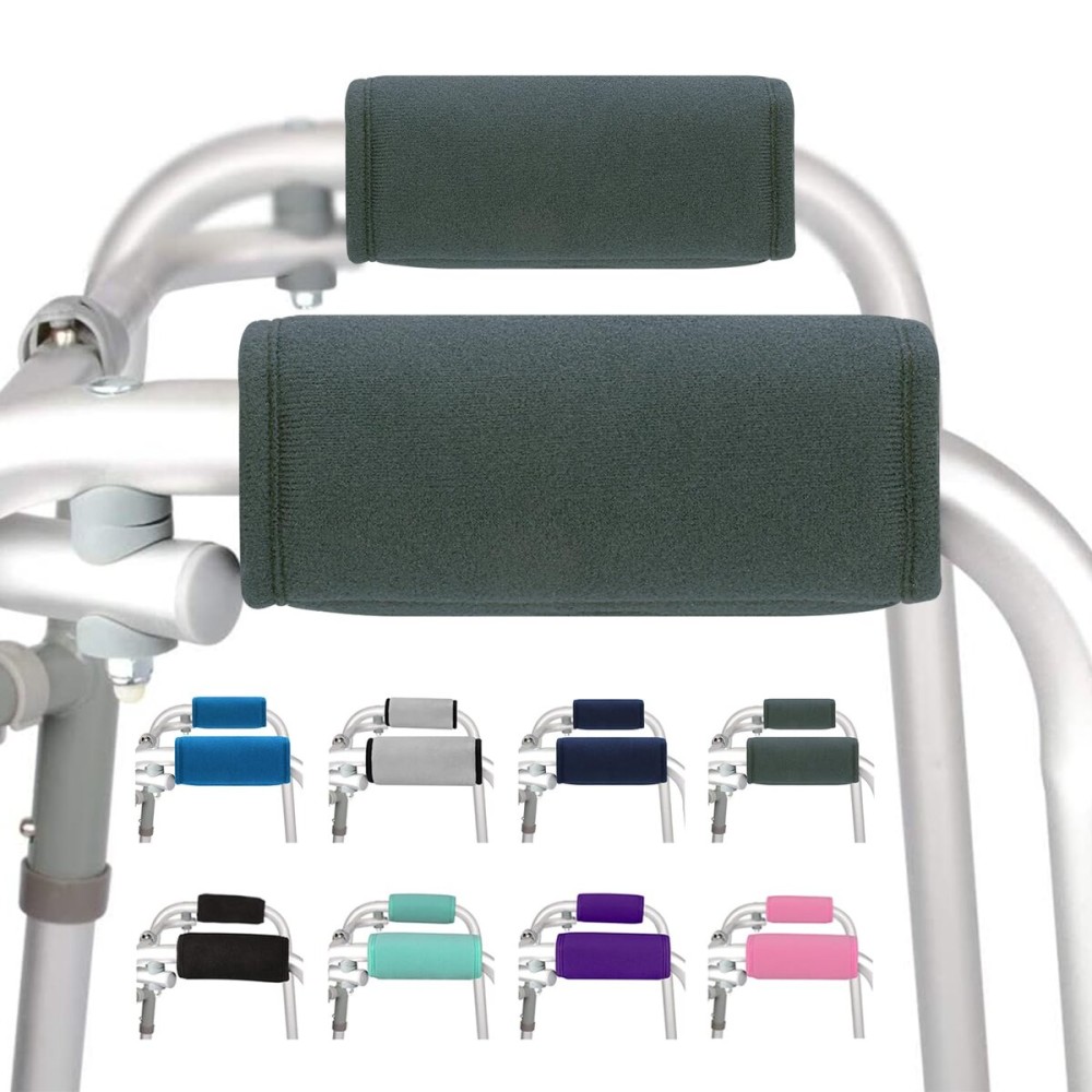 supregear Walker Grips (2 Pack), Soft Padded Hand Covers, Non-Slip Comfortable Cushion Padding for Folding Walker Handle, Moisture Wicking Mobility Accessory