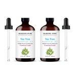 Majestic Pure Essential Oil with Glass Dropper - 100% Pure and Natural - Essential Oils for Diffuser, Aromatherapy, Soap and Candle Making, Tea Tree Essential Oil, Tea Tree Oil, 3.4 Fl Oz Pack of 2