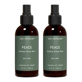 Muse Apothecary Pillow Ritual - Botanical Collection - Calming and Relaxing Pillow Mist, Linen and Fabric Spray - Infused with Natural Aromatherapy Essential Oils - 8 oz, Warm Cedar