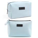 MAANGE Small Makeup Bag, 2 Style Cosmetic Bags for Women Pu Leather Travel Makeup Bag for Purse Zipper Makeup Pouch,Blue