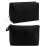 MAANGE Small Makeup Bag, 2 Style Cosmetic Bags for Women Pu Leather Travel Makeup Bag for Purse Zipper Makeup Pouch,Black