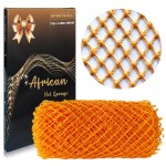 SPMKTBOZAI African Net Sponge Authentic, African Exfoliating Sponge Real African Net Black Owned, African Bath Sponge Back Scrubber, Body Exfoliator Shower Bath Accessories (Orange Color)
