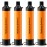 Membrane Solutions Personal Water Filter, Survival Filtration Straw Portable Gear, Emergency Preparedness, Supply for Drinking Hiking Camping Travel Hunting Fishing Team Family Outing (Orange, 4 Pack)