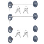 Hotop 4 Pack Cabinet Locks with Keys Mini Fridge Refrigerator Locks for Kids Toddlers Self Adhesive Child and Baby Proofing Safety for Deep Freezer Drawers Doors Latch(Gray)