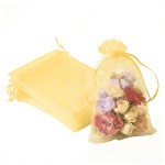 YHJZ 100PCS Organza Bags, 4x6 inches (10x15cm) Small Mesh Bags drawstring, Jewelry Gift Bags for Party, Festival, Soaps, Makeup Organza Favor Bags (Gold)