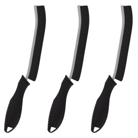 KMOSENIA Cleaning Brush - 3 Pcs Hard Bristle Crevice Cleaning Brush, Grout Brush, Scrub Brush for Tile Grout Crevice, Gap Cleaning Tools for Bathroom Kitchen Toilet Window Track (3, Black)
