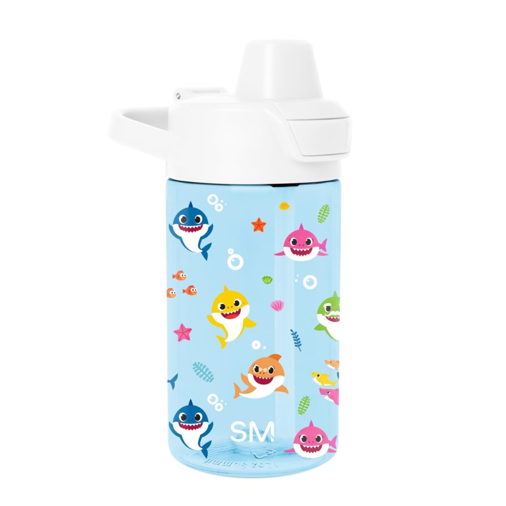 Simple Modern Baby Shark Kids Tritan Plastic Summit Water Bottle | 12 oz BPA-Free Cup with Covered Leak Proof Straw Lid for Boys, Girls, Toddlers | Friends