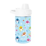 Simple Modern Baby Shark Kids Tritan Plastic Summit Water Bottle | 12 oz BPA-Free Cup with Covered Leak Proof Straw Lid for Boys, Girls, Toddlers | Friends