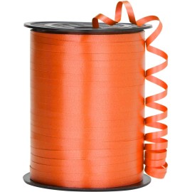OMISELIO Orange Curling Ribbon - 500 Yard, 3/16 Gift Wrap Ribbon for Halloween, Christmas
